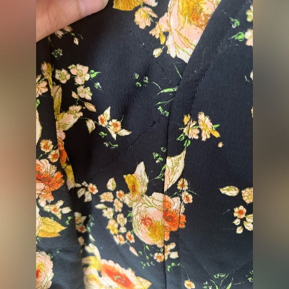 ZARA Quilted Floral Jacket Coat Size M-L - Picture 9 of 15